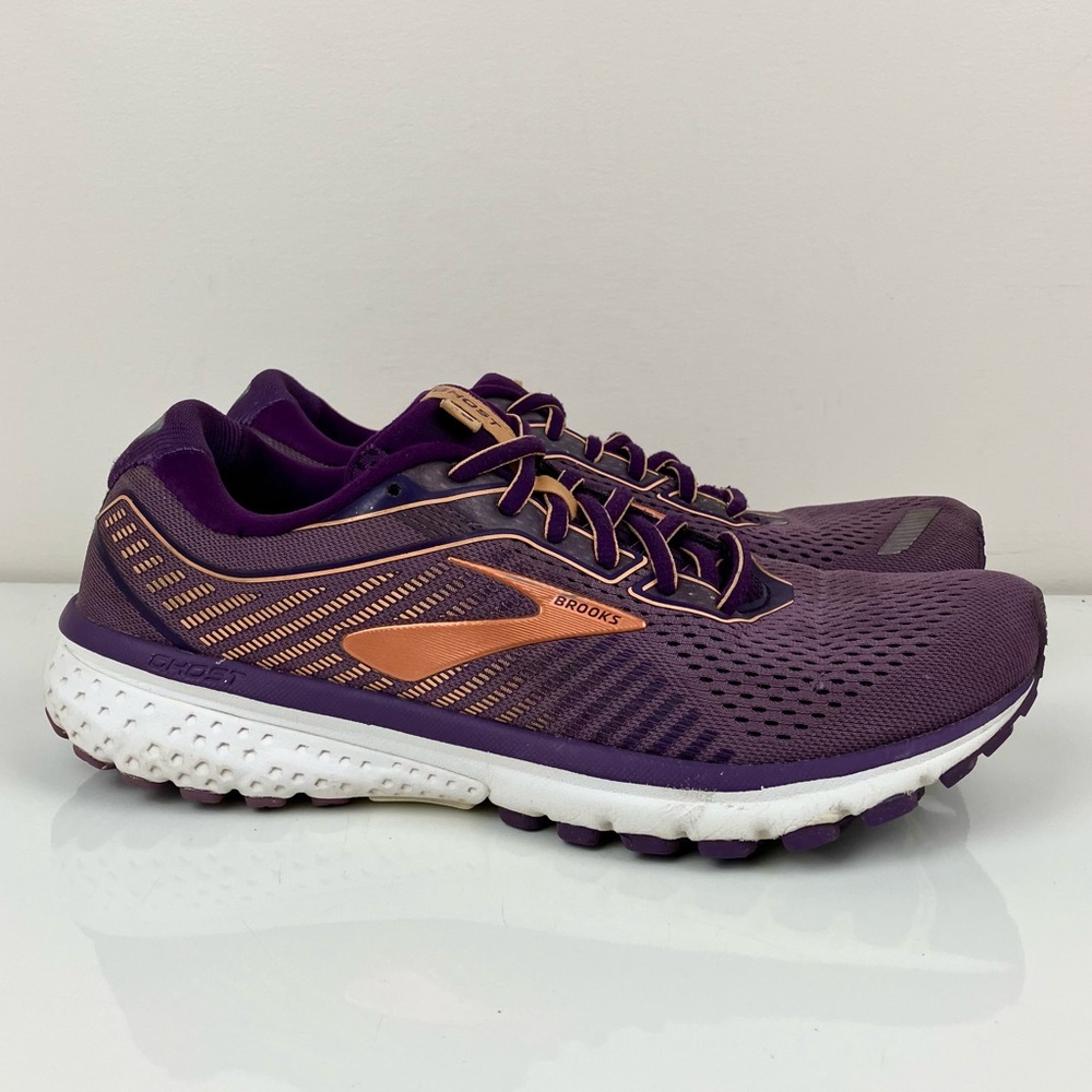 Brooks Women’s Size 9.5 B Ghost 12 Purple Orange Athletic Running Shoes